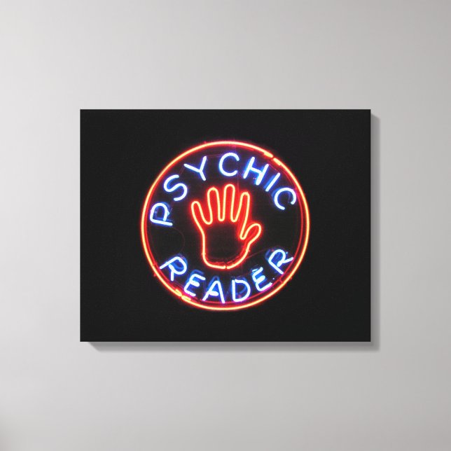 Psychische Leser Neon Sign Leinwanddruck (Vorderseite)