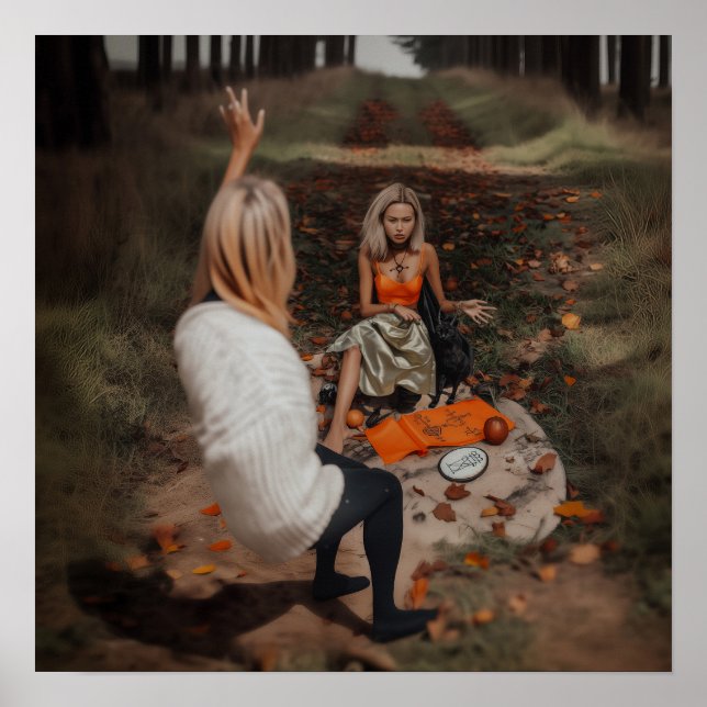 Psychische Reader Medium Hexy KI Kunst Matte Value Poster (Vorne)