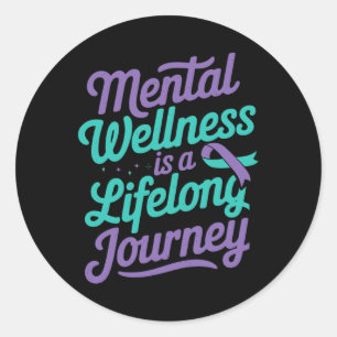 Psychische Wellness Gesundheitsbewusstsein Suizid Runder Aufkleber