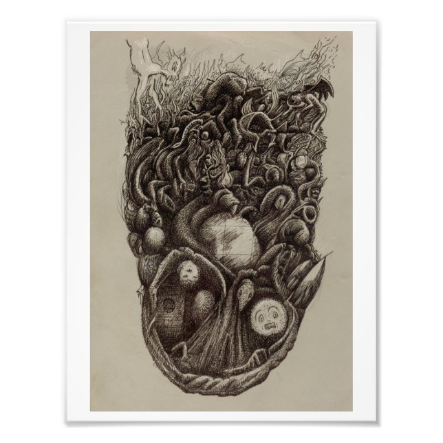 Psychischer Angriff Fotodruck (Vorne)