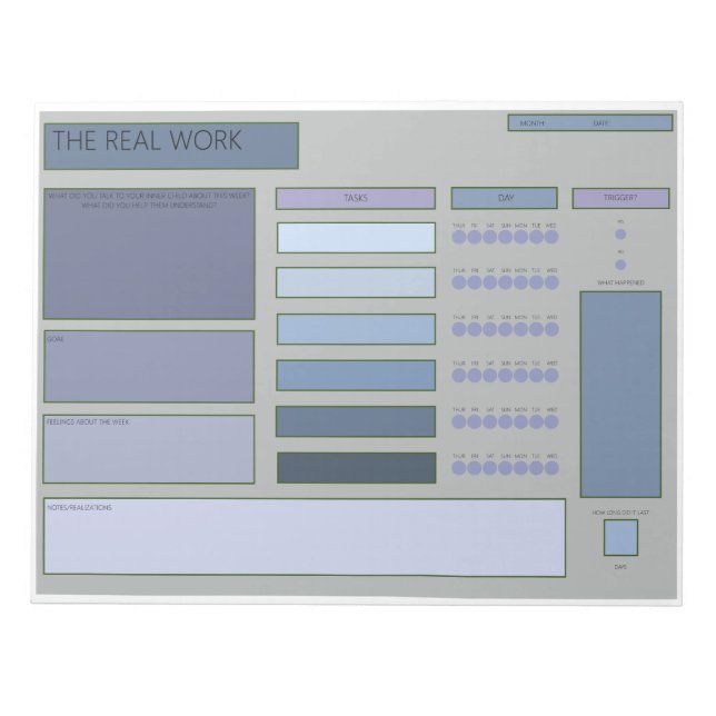 Psychischer Gesundheitspfleger Notizblock (Vorderseite)