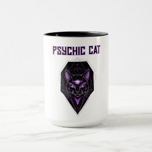 Psychisches Black Cat Halloween Tri-Blend-Shirt Tasse