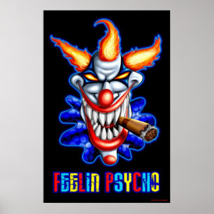 Psychisches Clown-Plakat Poster
