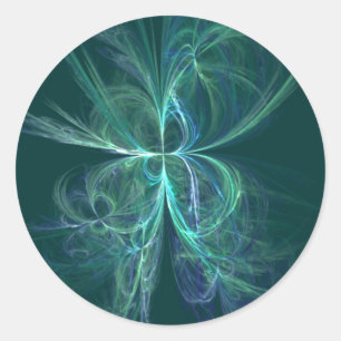 Psychisches Fraktal Runder Aufkleber