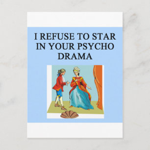 Psycho-Drama-Königin Postkarte