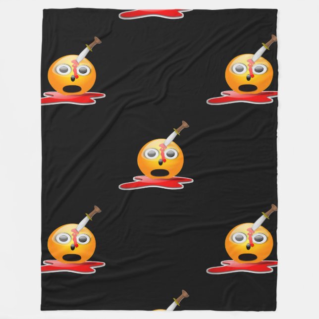 Psycho Emoji Decke (Vorderseite)