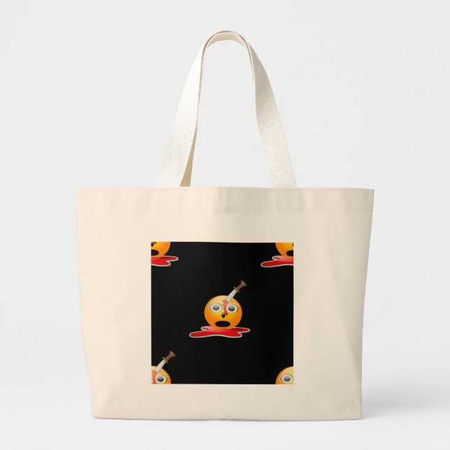 Psycho Emoji Jumbo Stoffbeutel (Vorne)
