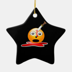 Psycho Emoji Keramik Ornament