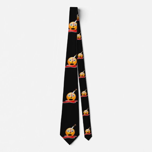psycho emoji mens halloween cravate (Devant)
