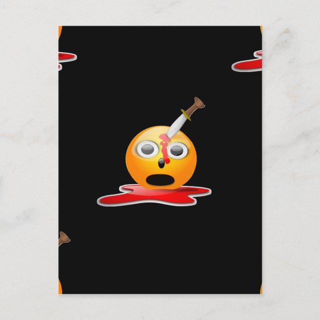 Psycho Emoji Postkarte (Vorderseite)