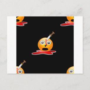 Psycho Emoji Postkarte