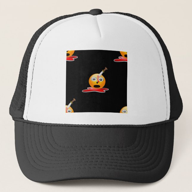 Psycho Emoji Truckerkappe (Vorderseite)