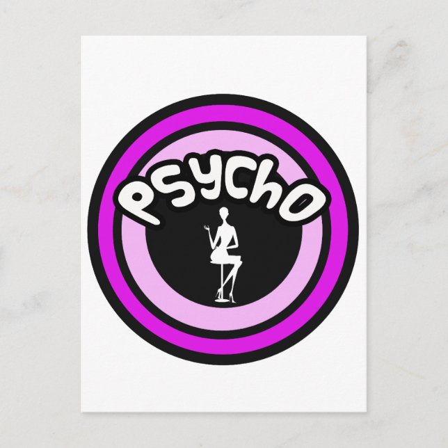 Psycho Lady Postkarte (Vorderseite)
