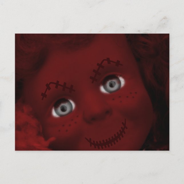 Psycho Living Dead Doll aufgerissen Postkarte (Vorderseite)