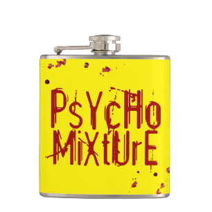 Psycho-Mischung Gelbe Vinyl-umhüllte Flasche Flachmann