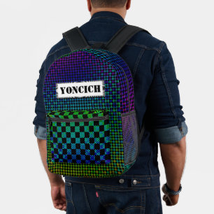 Psycho Schachbretts von Kenneth Yoncich Bedruckter Rucksack