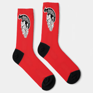 Psycho Skull Crew Socks Socken