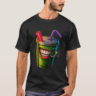 Psycho-Trinkbecher-T-Shirt – Fette Cartoon-Straßen T-Shirt