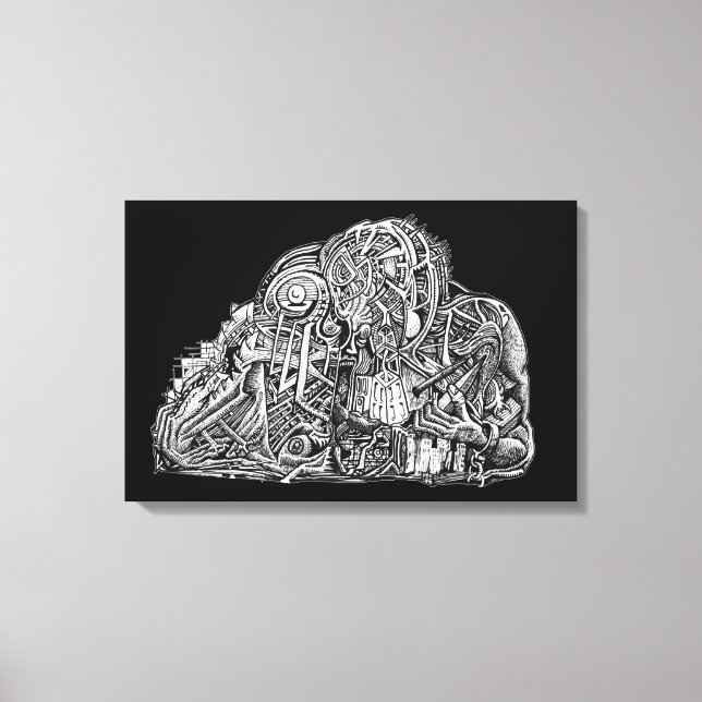 Psycho Warrior Leinwanddruck (Vorderseite)