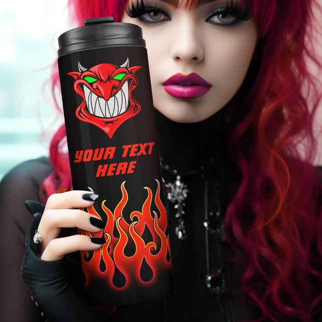 Psychobile Red Devil Flames Thermosbecher (Von Creator hochgeladen)