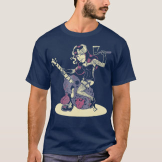 Psychobiler Horror Punk Rock HR Sexy Button T-Shirt
