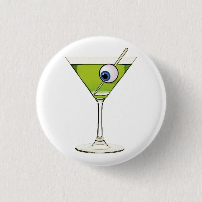 Psychobilly Martini Button (Vorderseite)