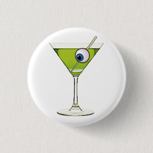 Psychobilly Martini Button