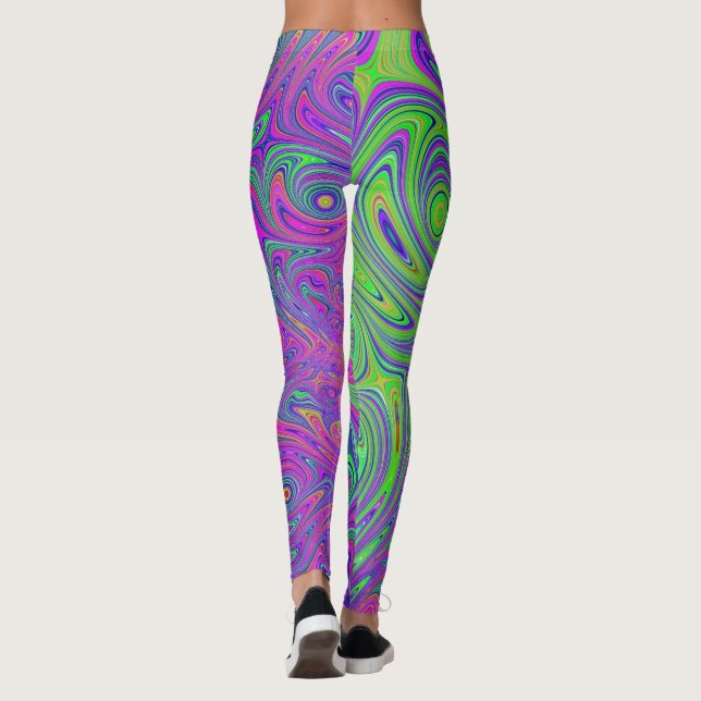 psychodelische Texturen Leggings (Rückseite)