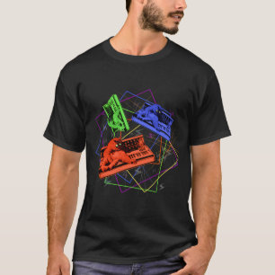 Psychodelischer Synthesizer-Katze T-Shirt