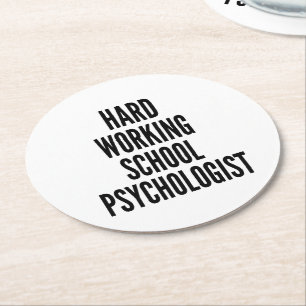 Psychologe an der Hochschule Runder Pappuntersetzer
