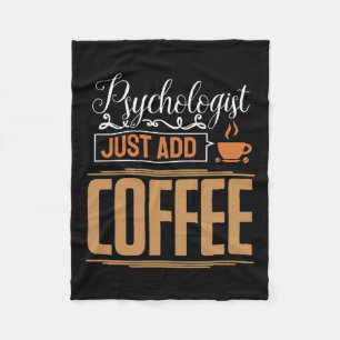 Psychologe an der Schule trinken einfach Kaffee Fleecedecke