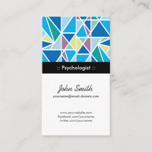 Psychologe - Blaue Abstrakte Geometrie Visitenkarte