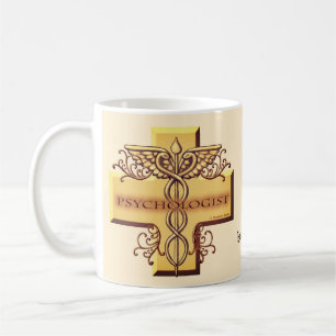 Psychologe Cross Caduceus Kaffeetasse