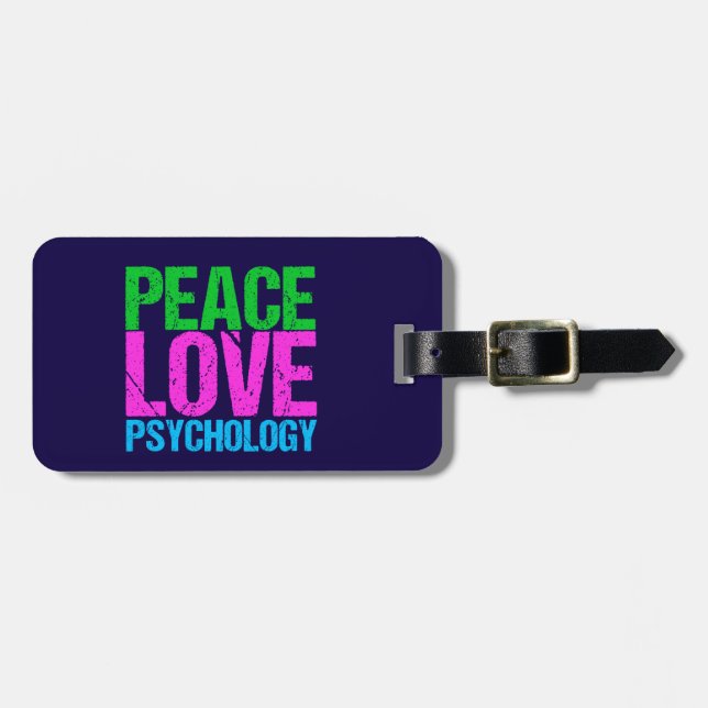 Psychologe-FriedensLiebe-Psychologie Gepäckanhänger (Vorderseite horizontal)