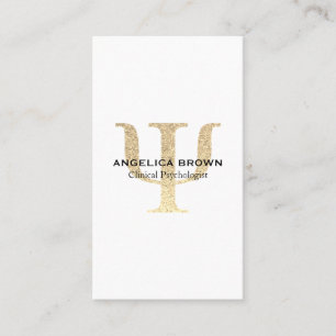 Psychologe Imitat Glitzer Psi Symbol Visitenkarte