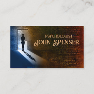 Psychologe-Mann in der Schatten-Visitenkarte Visitenkarte
