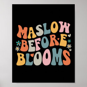 Psychologe Maslow Vor Bloom Sped Lehrer Clro Poster