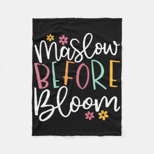Psychologe Maslow vor Bloom Sped Teacher Clro Fleecedecke