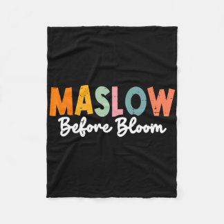 Psychologe Maslow vor Bloom Sped Teacher Clro Fleecedecke
