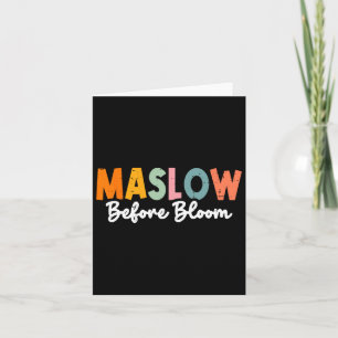 Psychologe Maslow vor Bloom Sped Teacher Clro Karte