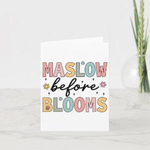 Psychologe Maslow vor Bloom Sped Teacher Clro Karte