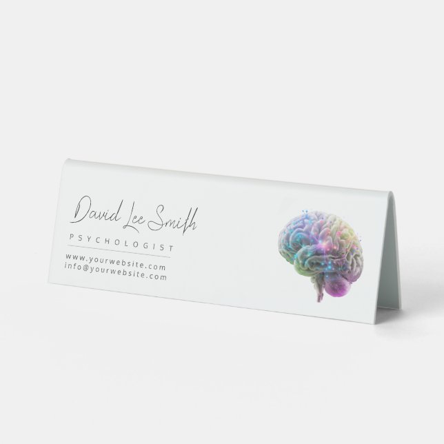Psychologe / Neurologe Minimalistisch Tischaufsteller (Vorderseite)