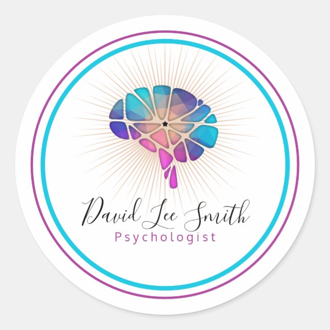 Psychologe / Neurologe Runder Aufkleber (Vorderseite)