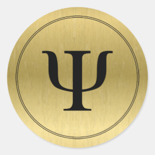 Psychologe Psi Symbol Runder Aufkleber