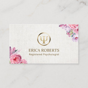 Psychologe-Ratgeber-elegante Blumenverabredung Terminkarte