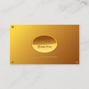 Psychologe-Ratgeber-Imitat-Gold Visitenkarte