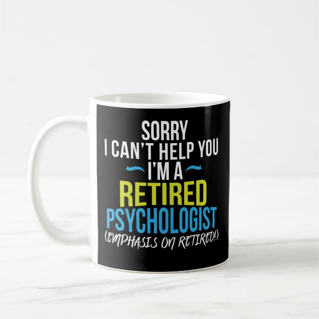 Psychologe-Ruhestands-Geschenk-lustiges Kaffeetasse (Links)
