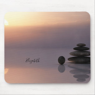 Psychologe Therapeut Zen Steine, Sonnenuntergang Mousepad