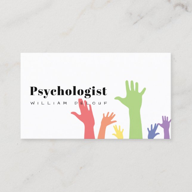 Psychologe Therapeutin für Metallgesundheit Visitenkarte (Vorderseite)