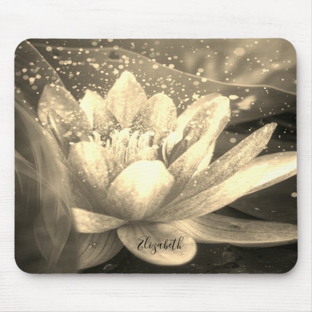Psychologe Therapeutin Zen, Gold Lotus Mousepad (Vorne)